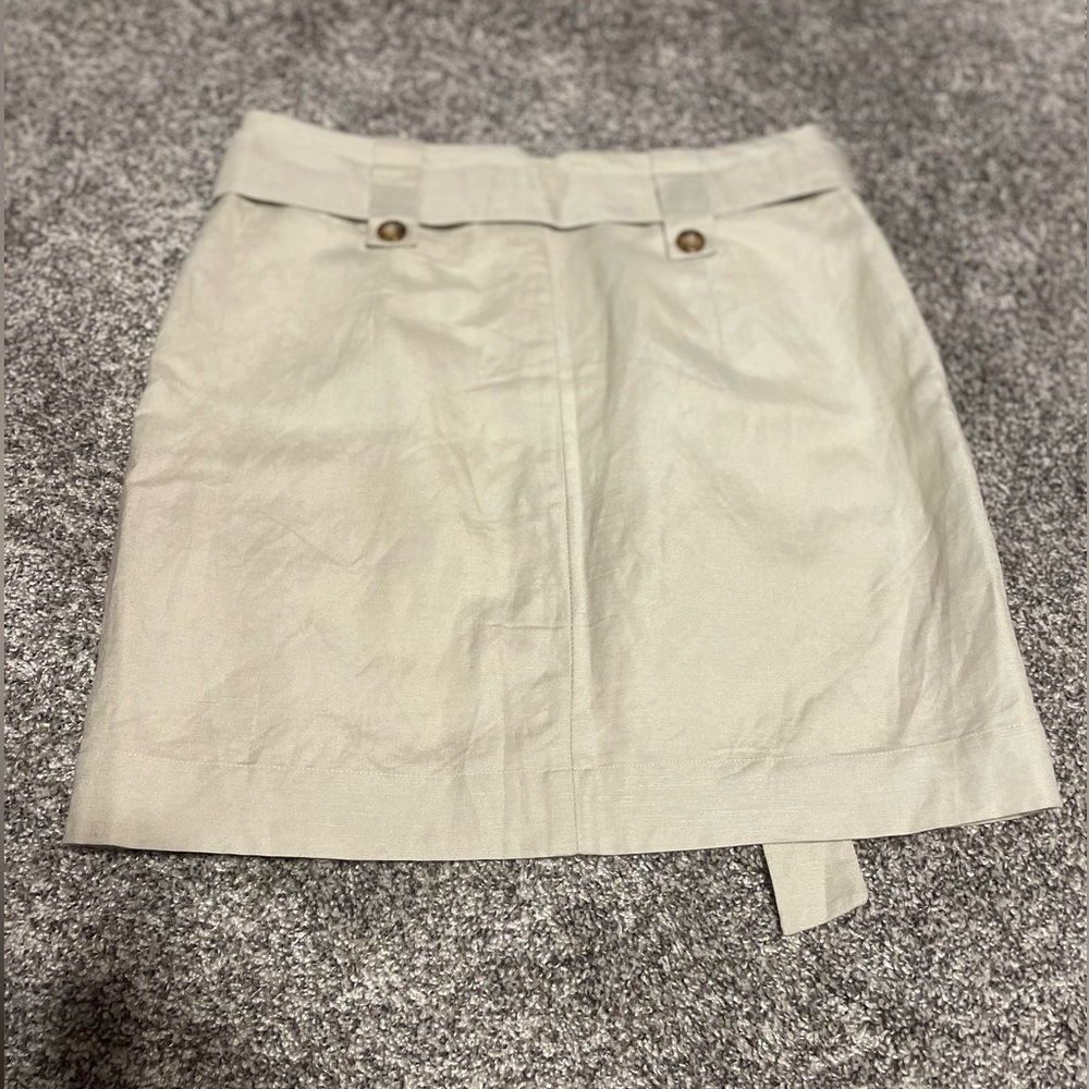 Banana Republic skirt Linen khaki 2